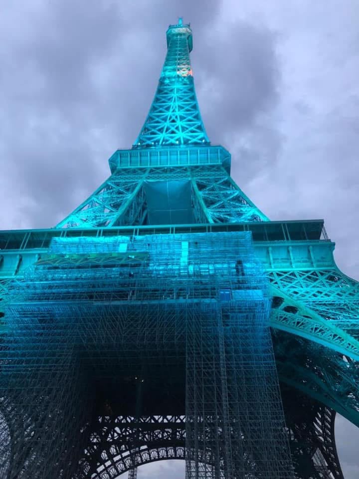 The Eiffel Tower after dark