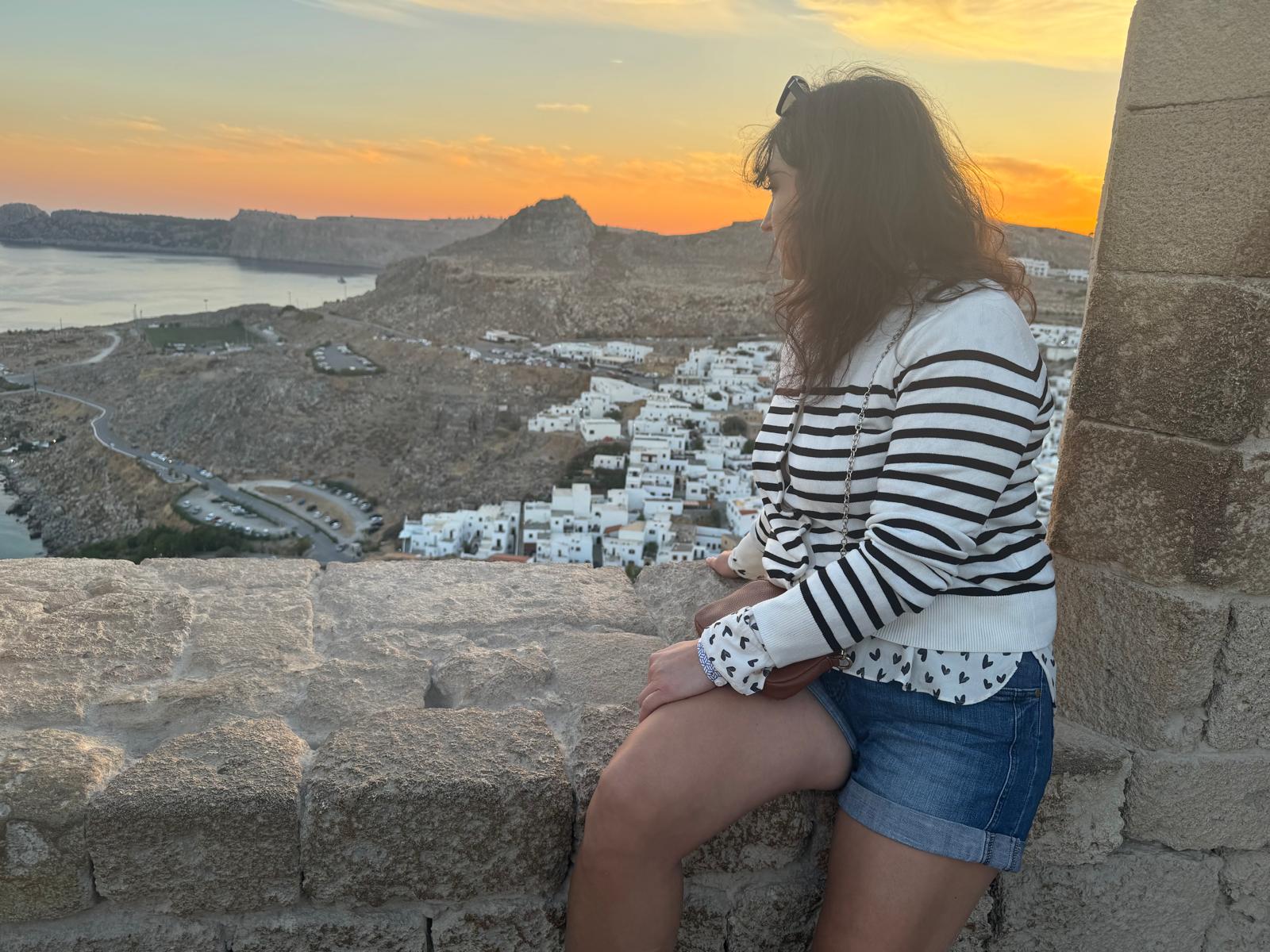 Lindos at dusk, Rhodes