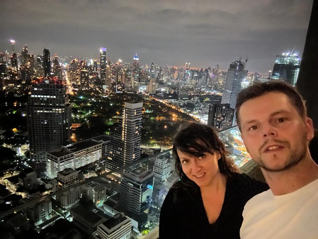Bangkok skyline after dark